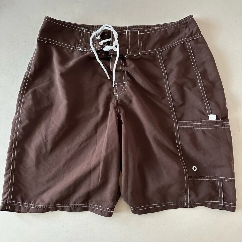 Boys California cover brown swim trunks